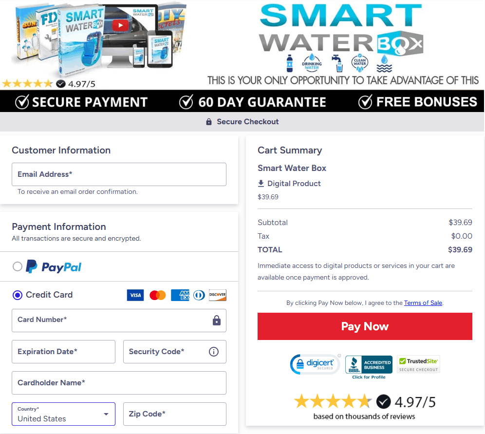 Smart Water Box -pricing-1